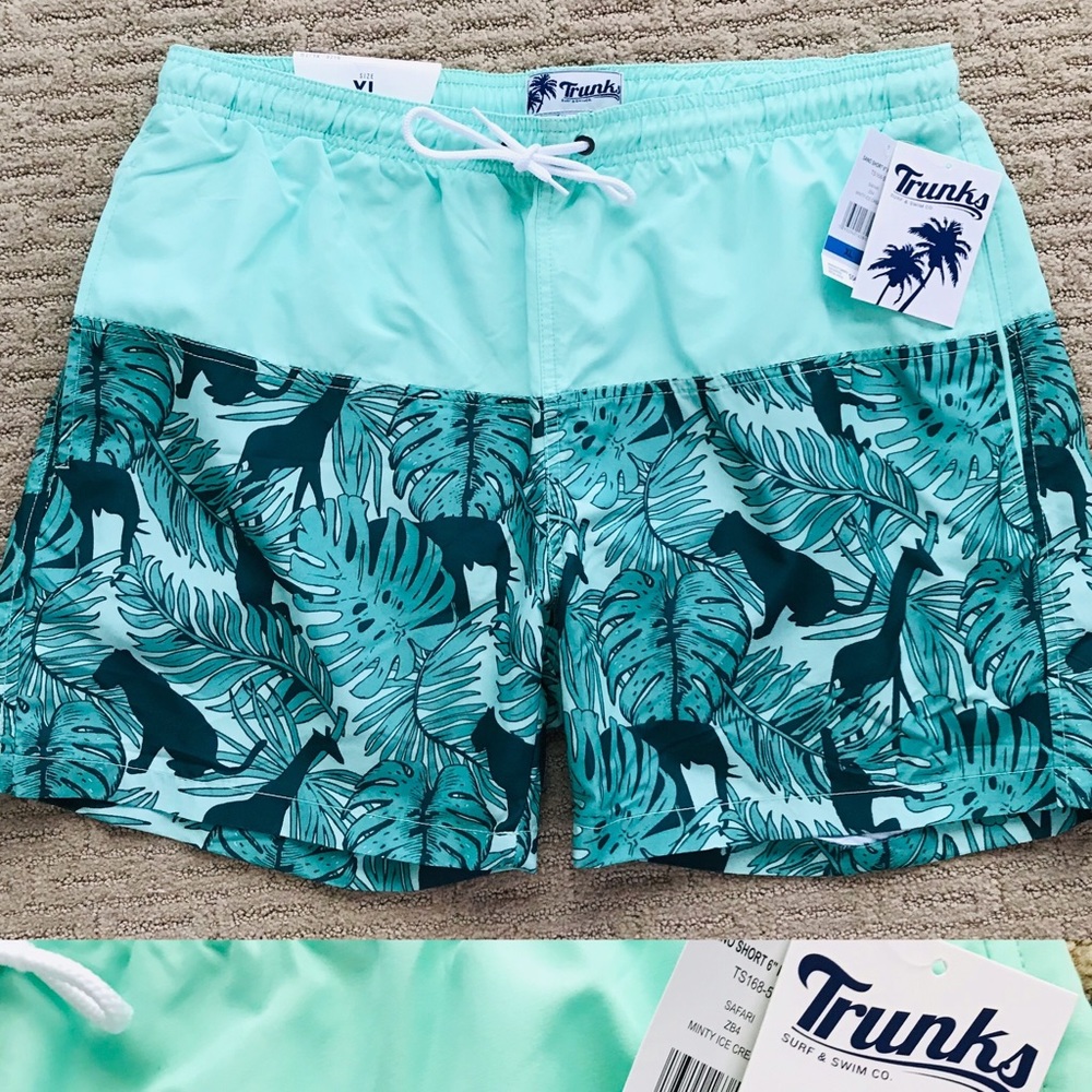 NWT TRUNKS Surf & Swim Co. SAFARI Sano SHORTS XL